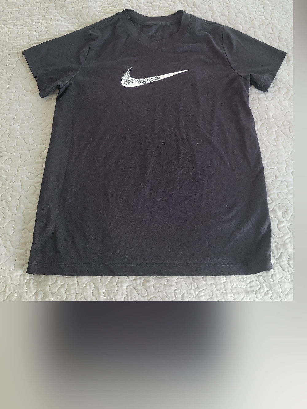 Nike Black Graphic Swoosh T-Shirt